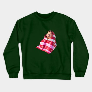 Pigs In Blankets A Fun Pig Wrapped In A Throw Crewneck Sweatshirt